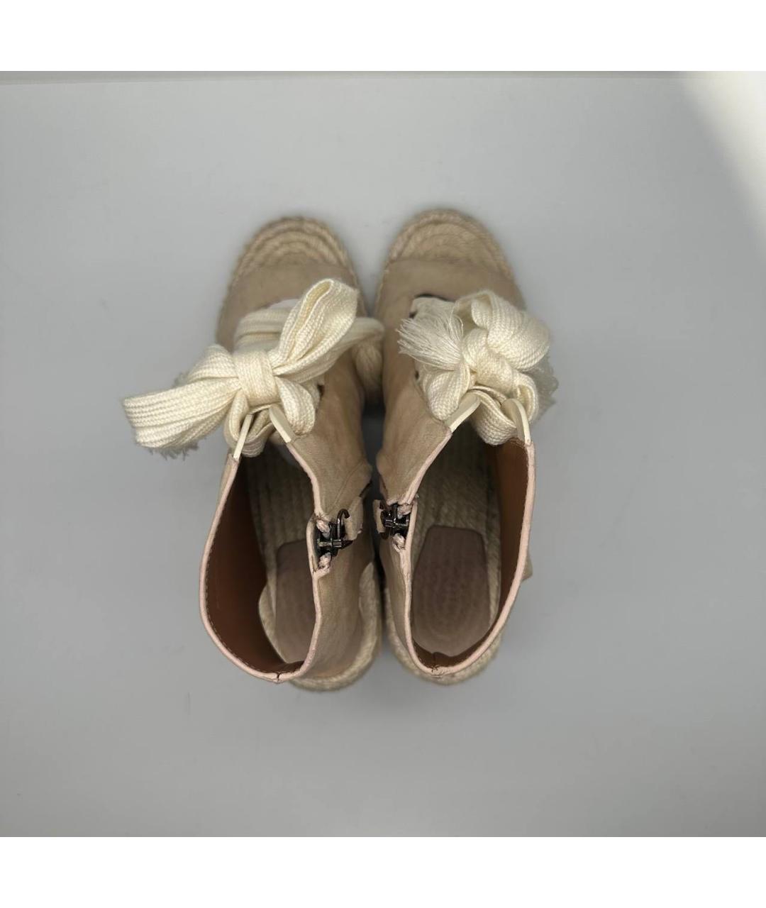CHLOE Бежевые замшевые босоножки, фото 2