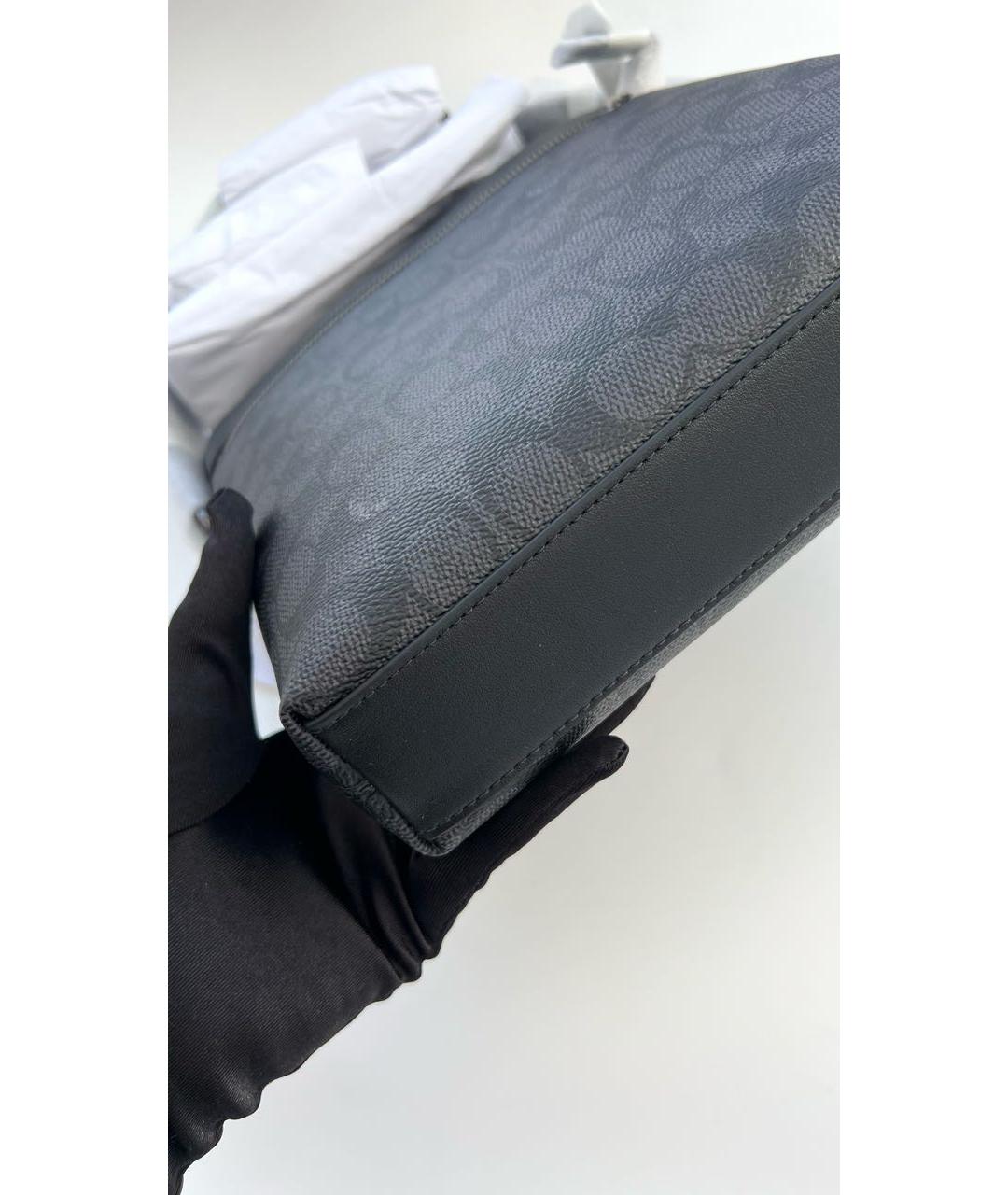 COACH Черная кожаная сумка на плечо, фото 5