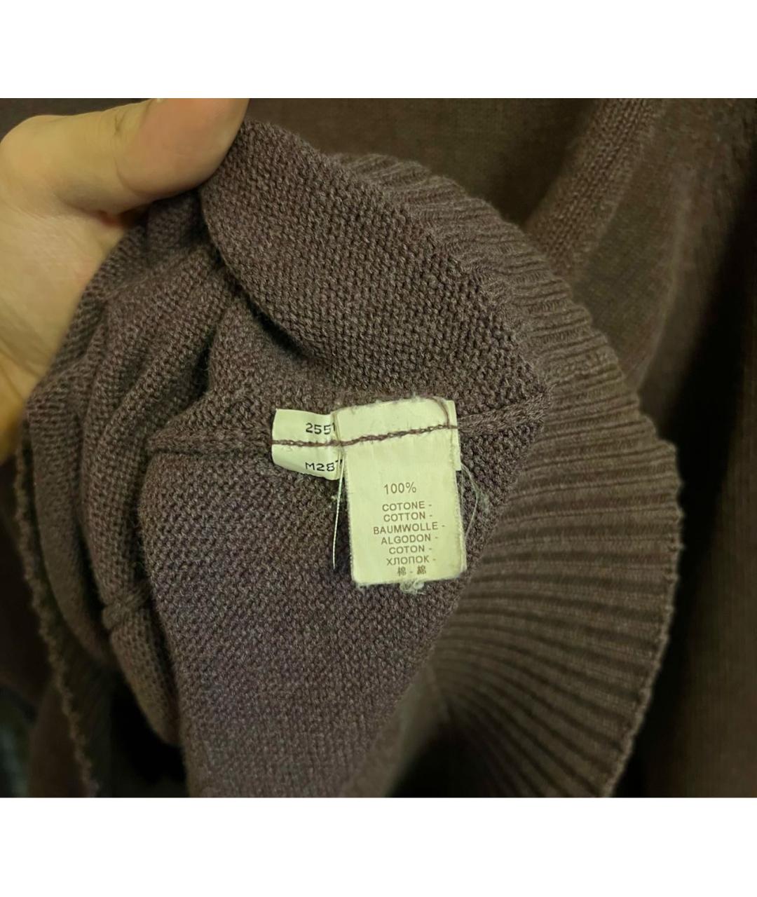 BRUNELLO CUCINELLI Бордовый хлопковый джемпер / свитер, фото 7