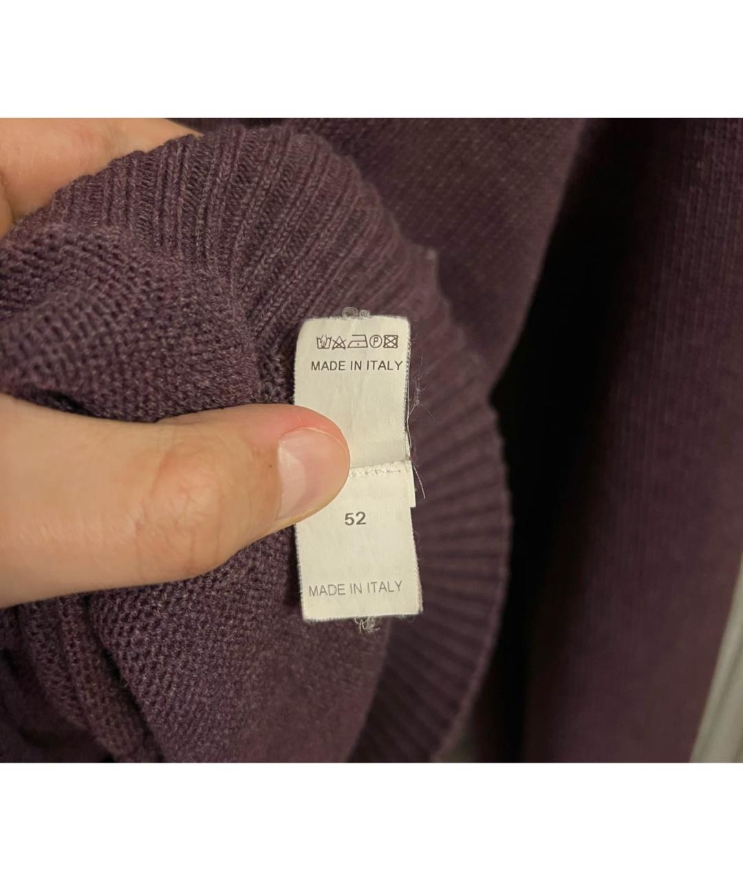 BRUNELLO CUCINELLI Бордовый хлопковый джемпер / свитер, фото 8