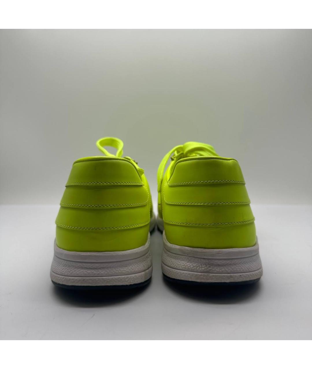 GUCCI Салатовые кожаные кроссовки, фото 4