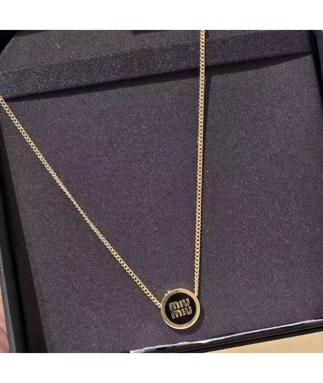 MIU MIU Золотая металлическая подвеска, фото 4