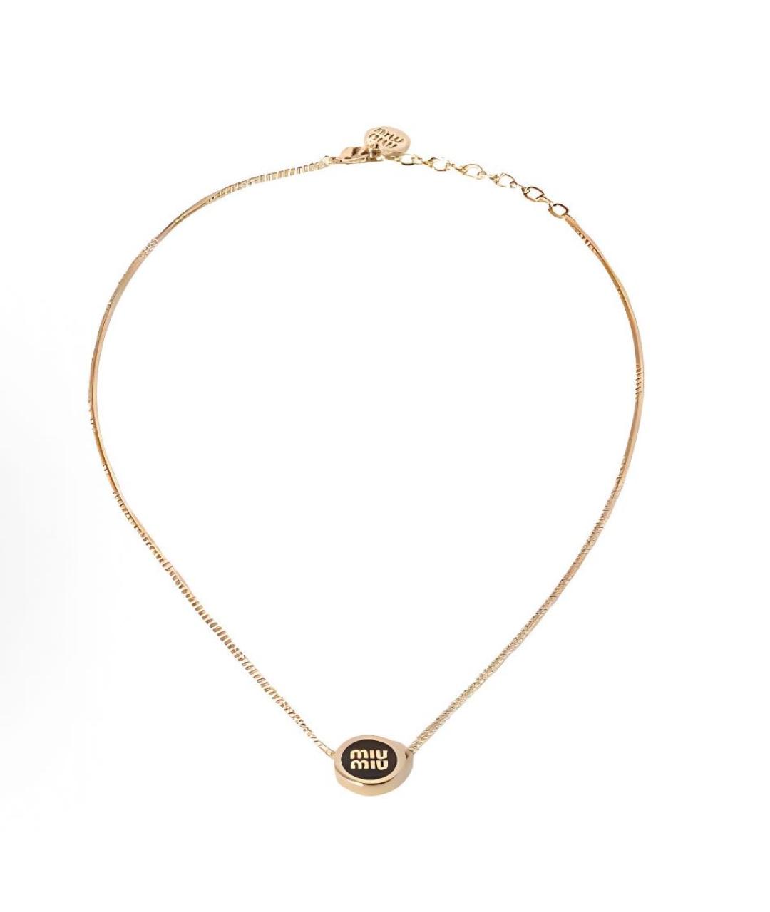 MIU MIU Золотая металлическая подвеска, фото 2