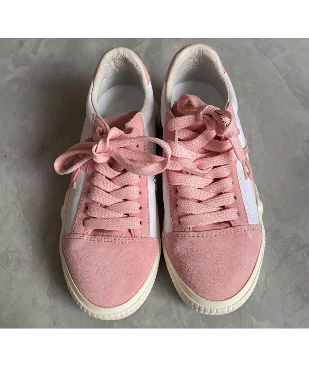 OFF-WHITE Розовые текстильные кеды, фото 2