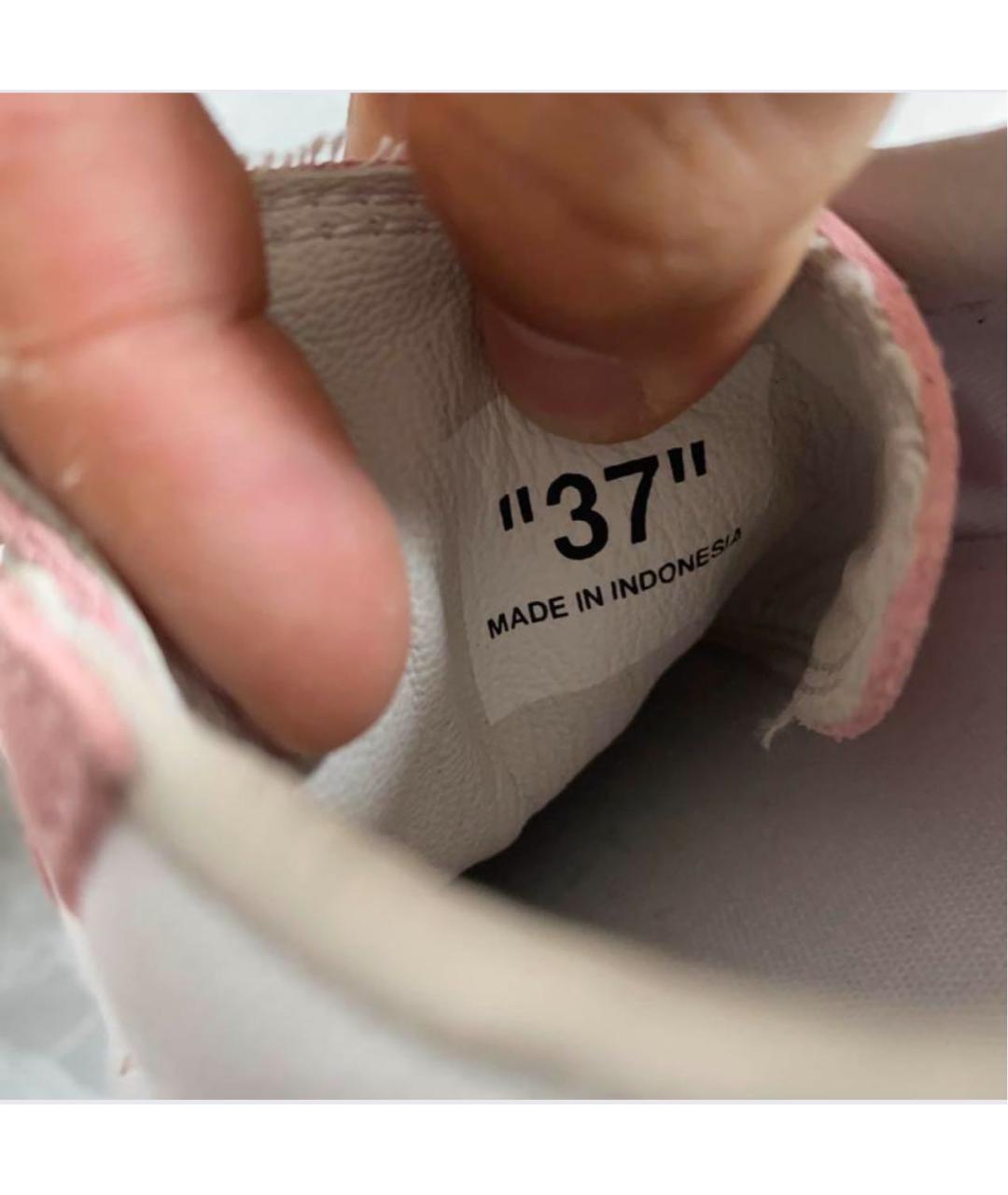 OFF-WHITE Розовые текстильные кеды, фото 8