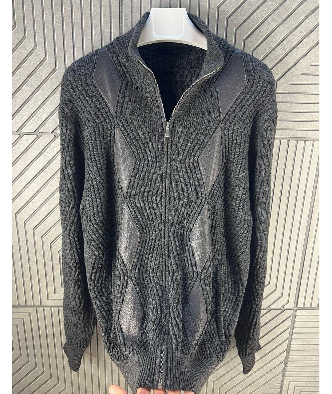 BILLIONAIRE Антрацитовый шерстяной кардиган, фото 9