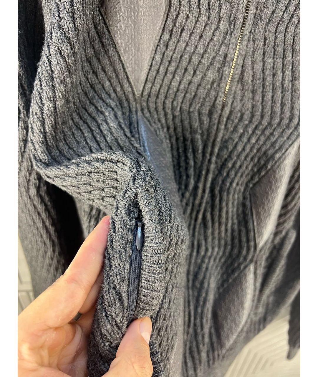BILLIONAIRE Антрацитовый шерстяной кардиган, фото 6