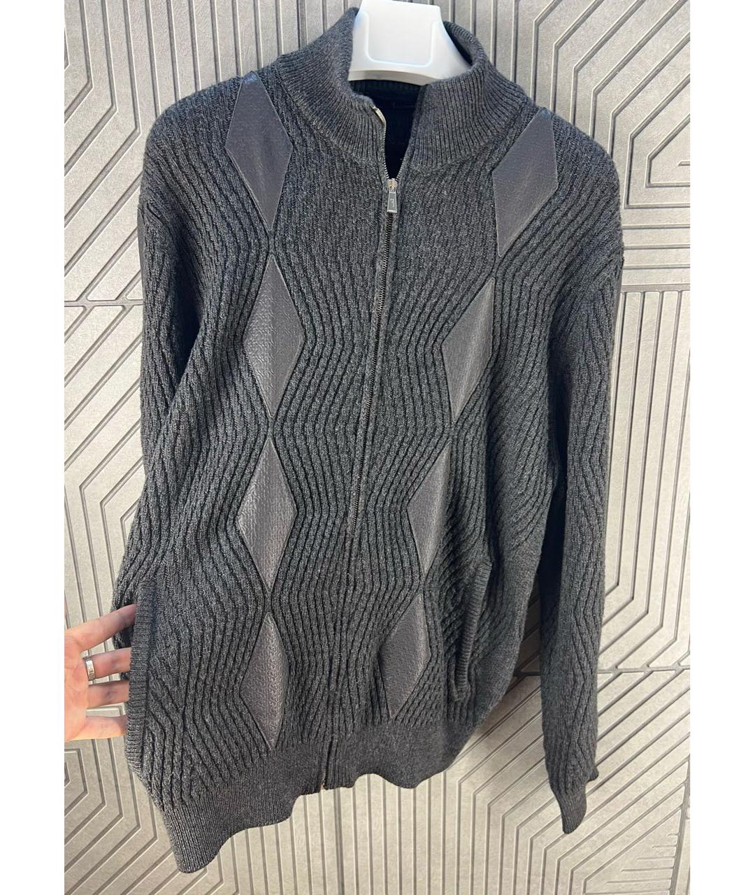 BILLIONAIRE Антрацитовый шерстяной кардиган, фото 2