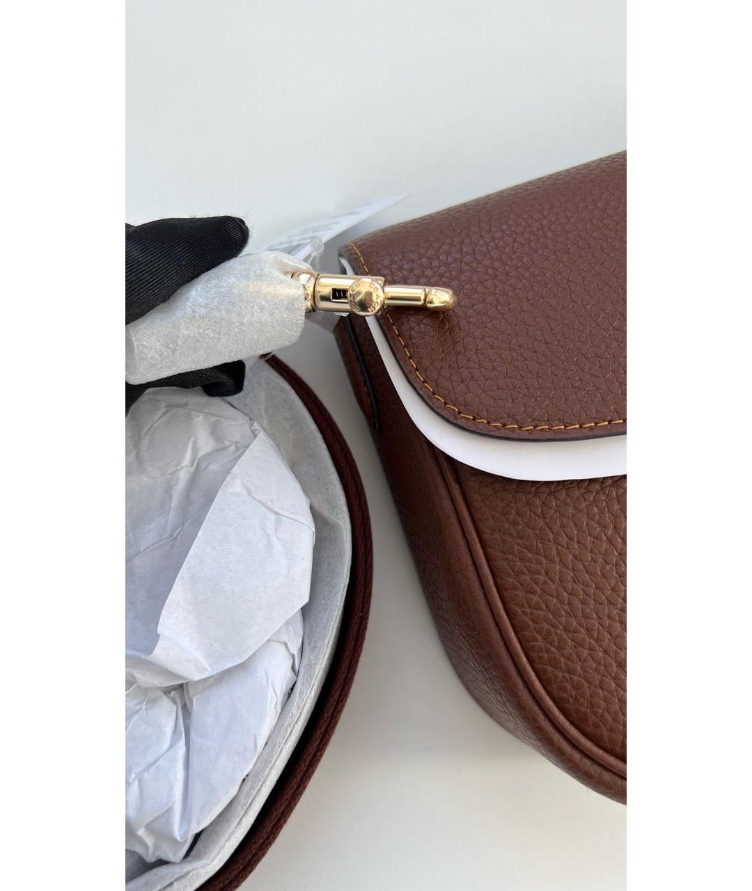 COACH Коричневая кожаная сумка через плечо, фото 5