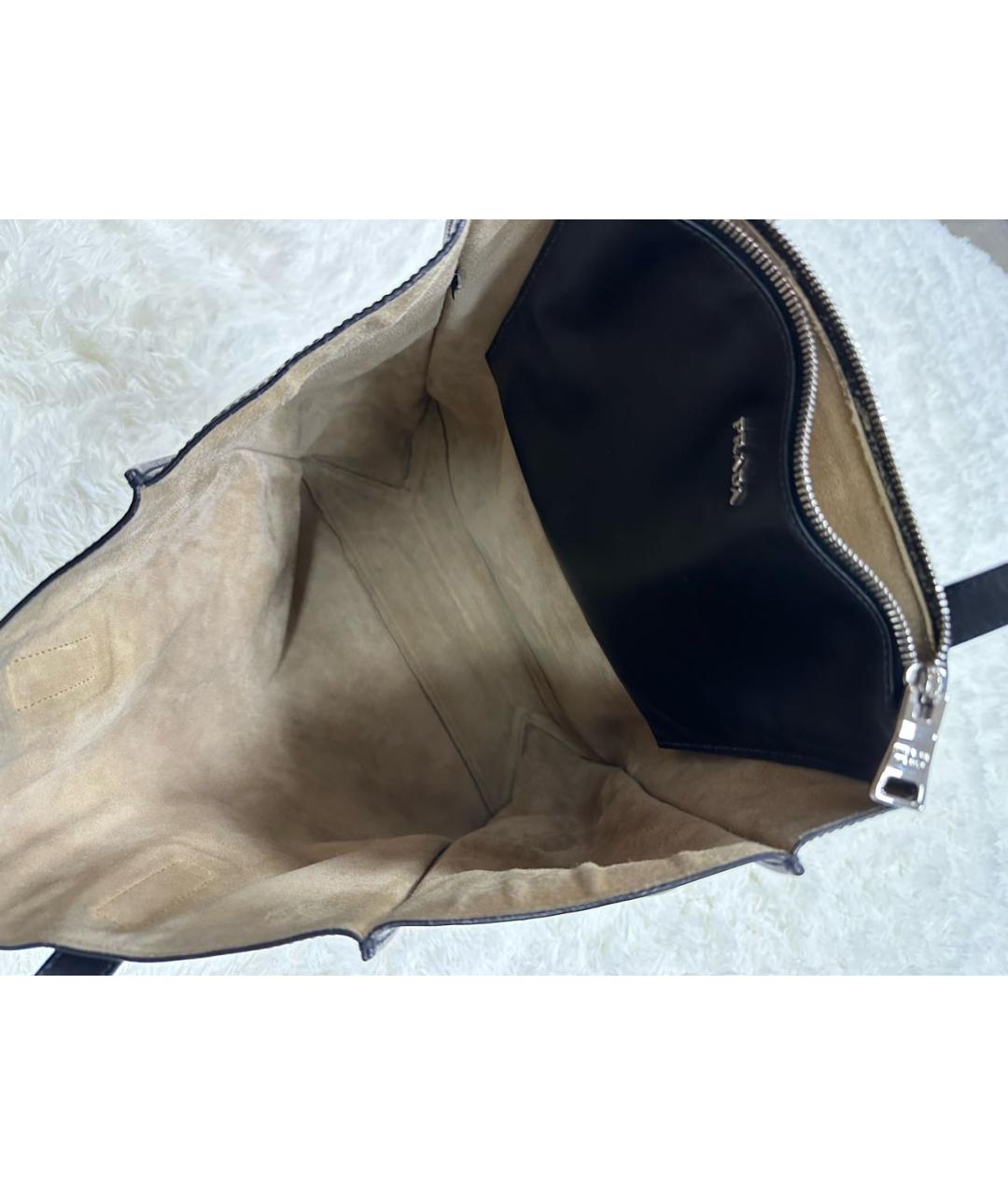 PRADA Черная кожаная сумка через плечо, фото 5