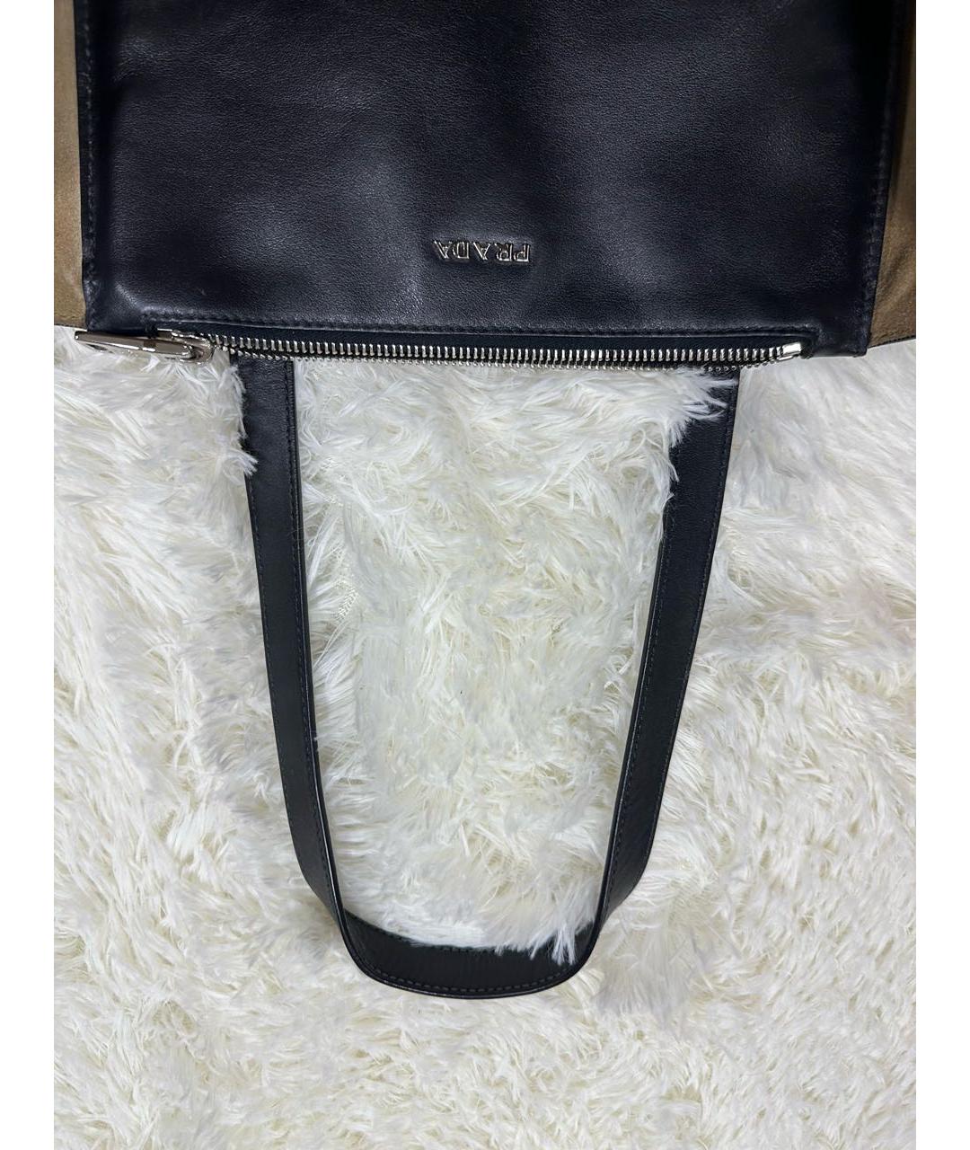 PRADA Черная кожаная сумка через плечо, фото 4