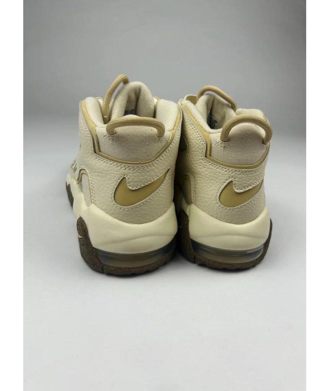 NIKE Бежевые кожаные кроссовки, фото 4