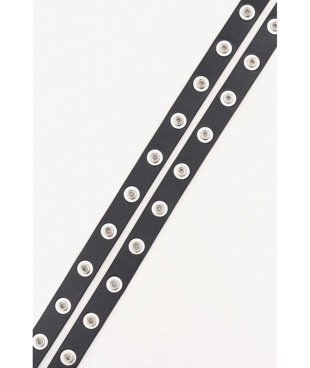 THE ATTICO Черный кожаный ремень, фото 2