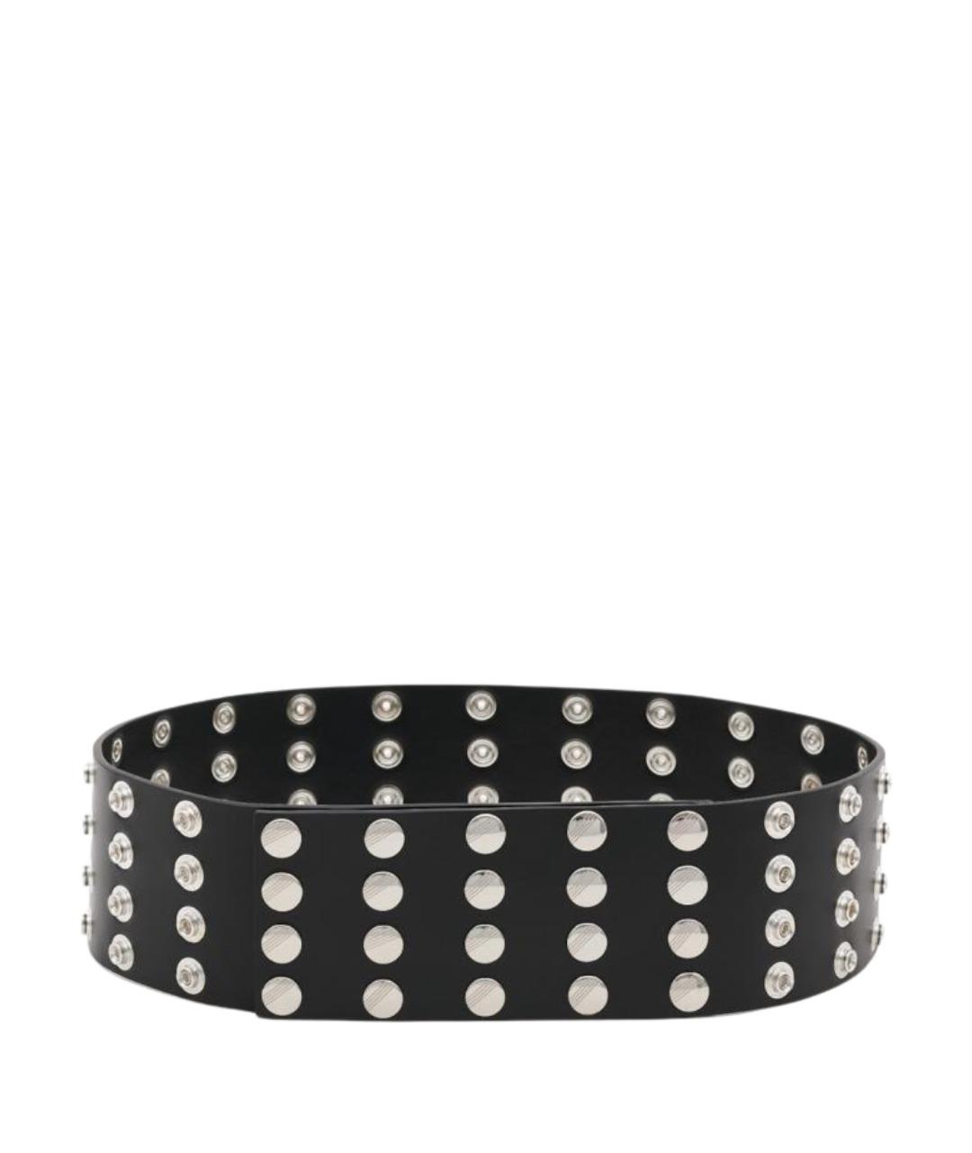 THE ATTICO Черный кожаный ремень, фото 1