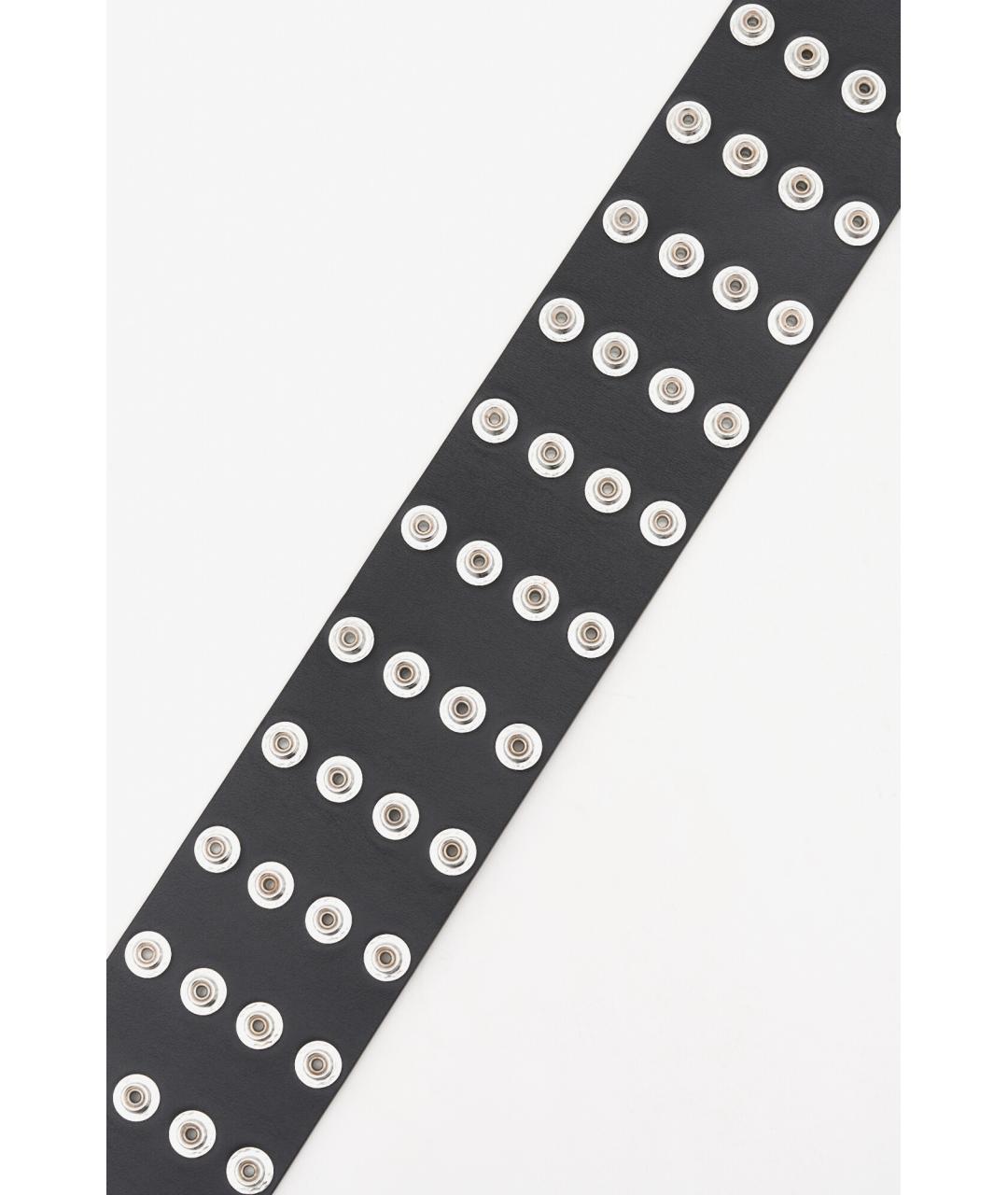 THE ATTICO Черный кожаный ремень, фото 2