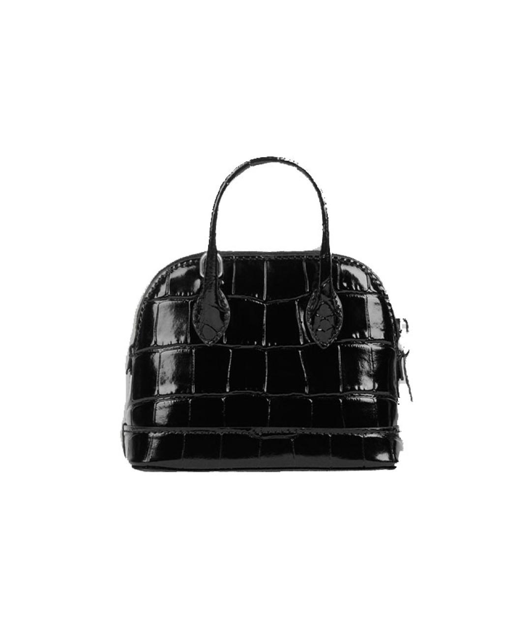 BALENCIAGA Черная кожаная сумка через плечо, фото 2