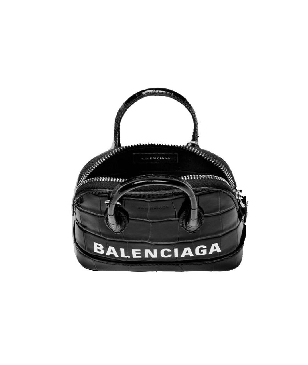 BALENCIAGA Черная кожаная сумка через плечо, фото 3