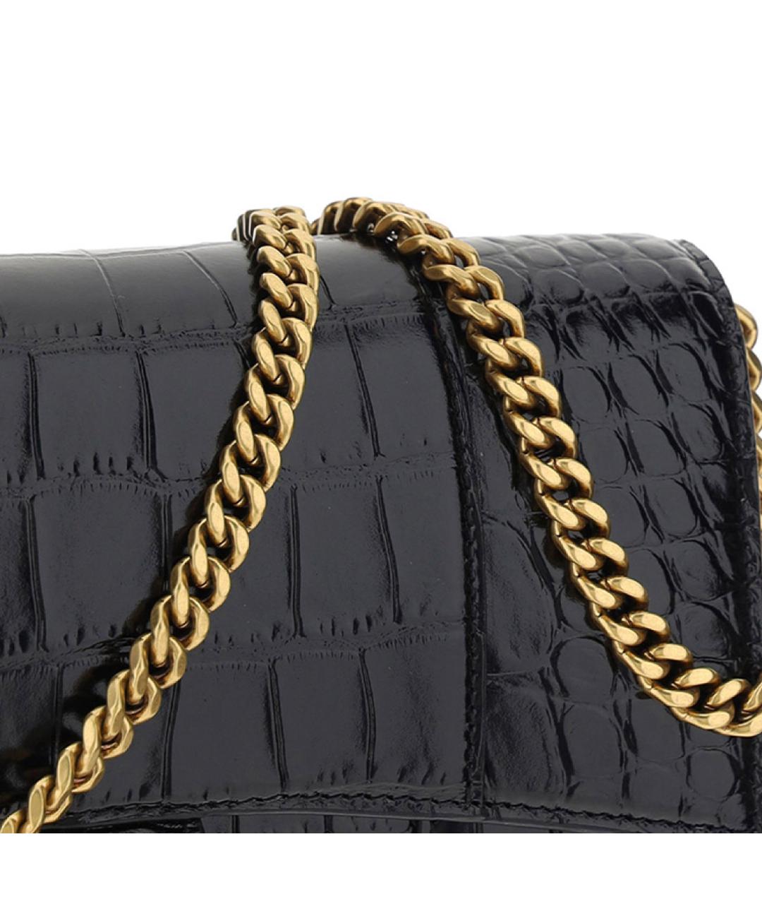 BALENCIAGA Черная кожаная сумка через плечо, фото 8