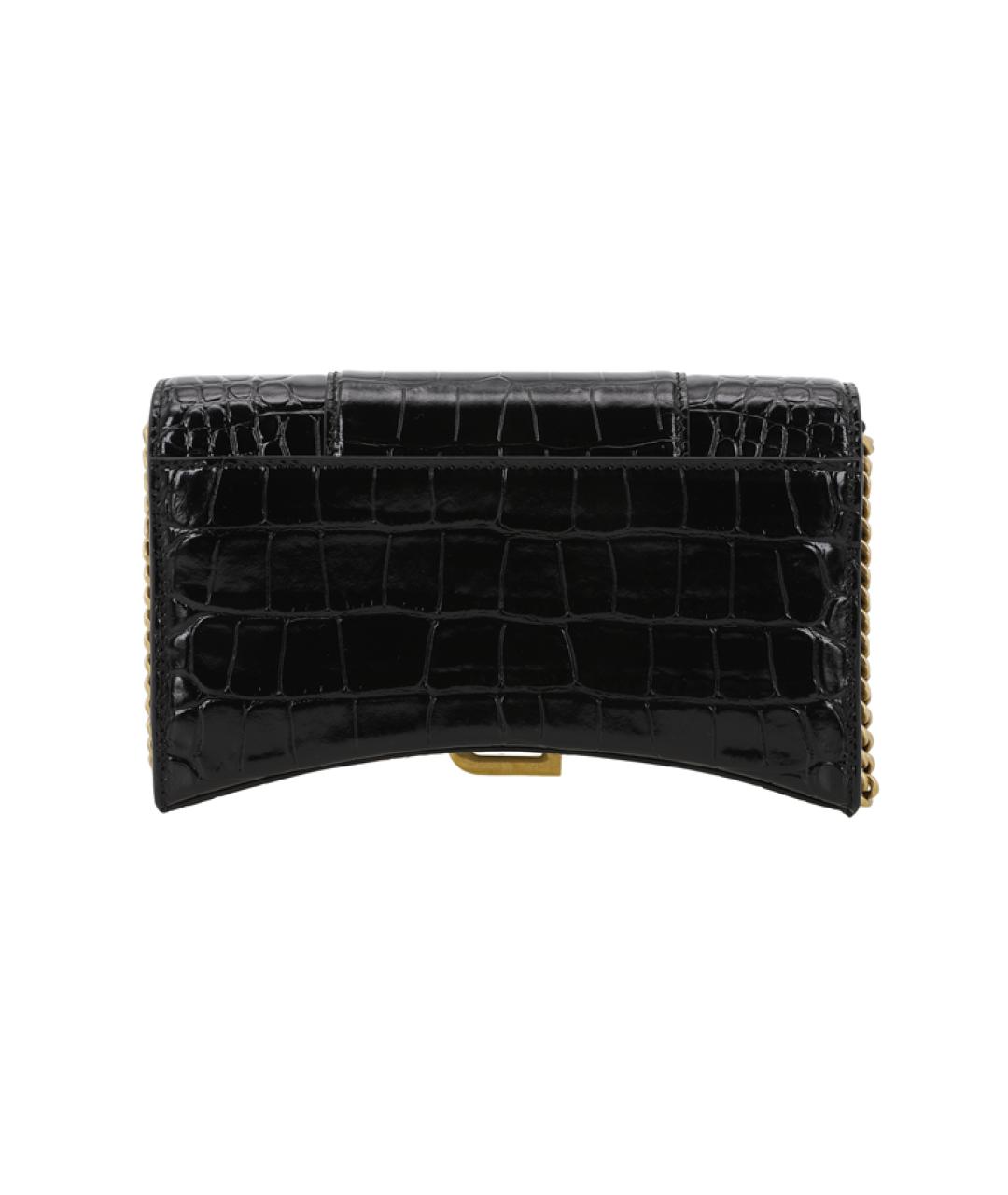 BALENCIAGA Черная кожаная сумка через плечо, фото 6