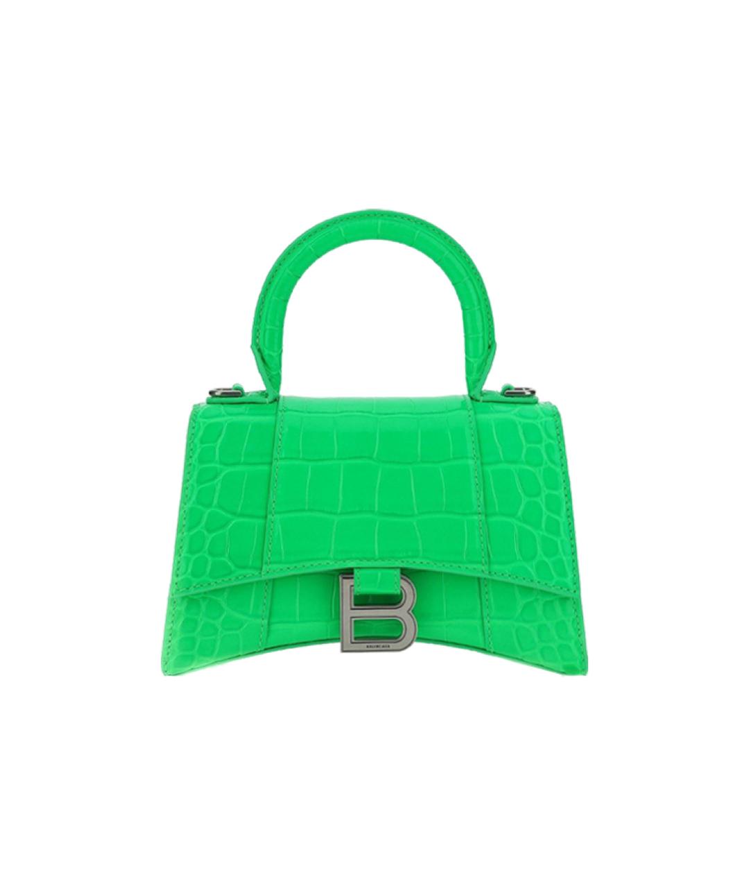 BALENCIAGA Зеленая кожаная сумка через плечо, фото 1