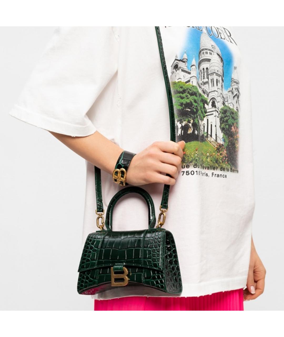 BALENCIAGA Черная кожаная сумка через плечо, фото 7