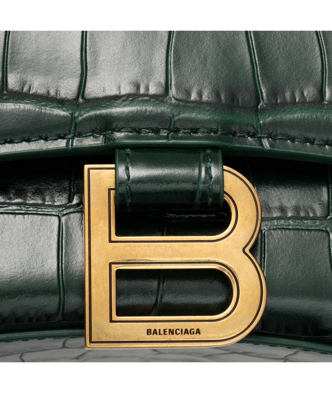 BALENCIAGA Черная кожаная сумка через плечо, фото 6