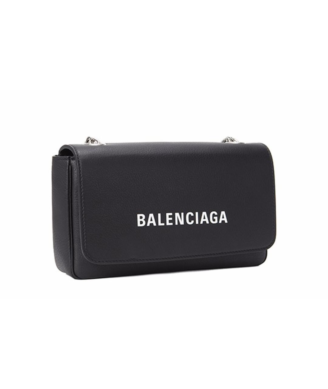 BALENCIAGA Черная кожаная сумка через плечо, фото 3