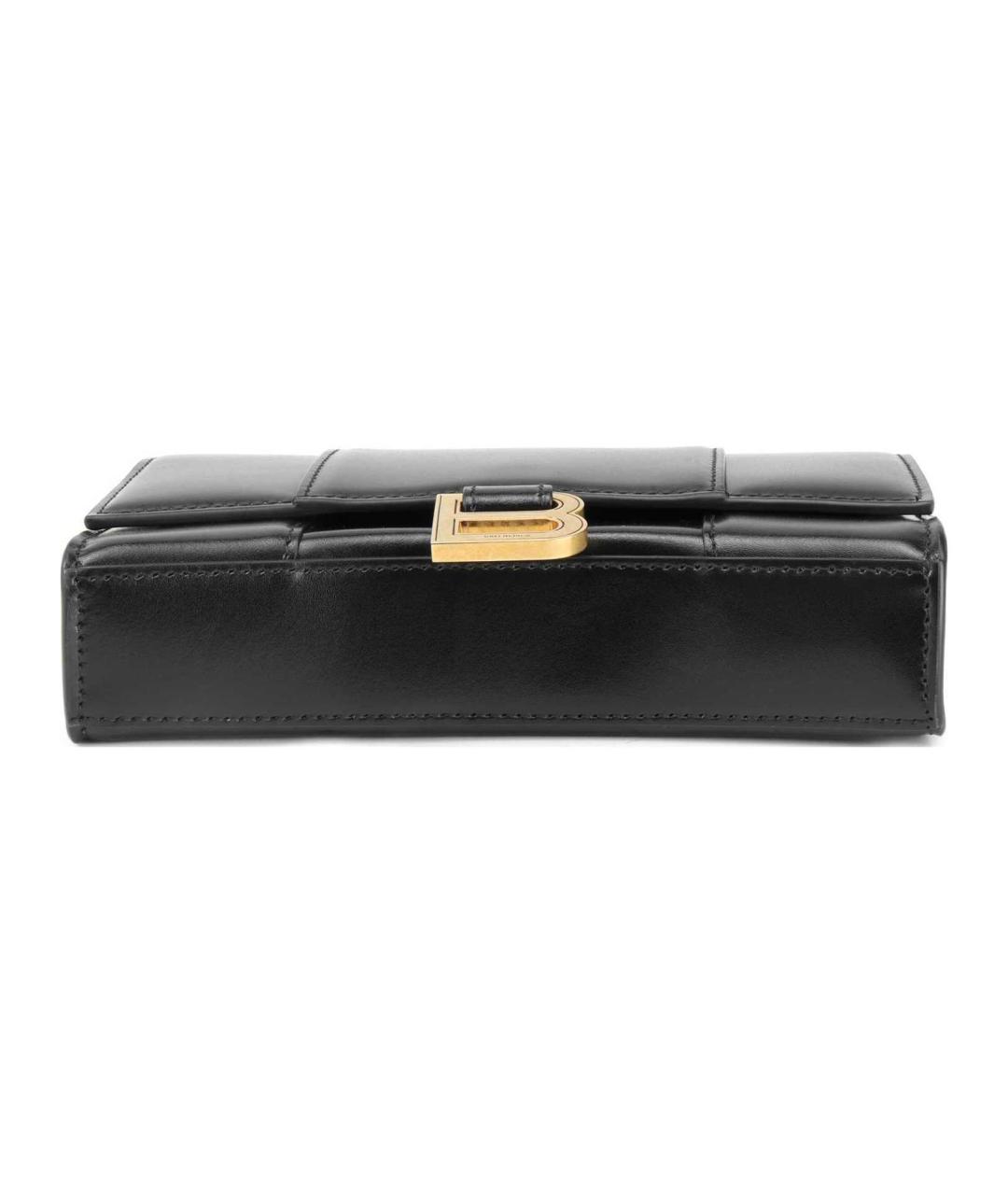 BALENCIAGA Черная кожаная сумка через плечо, фото 8