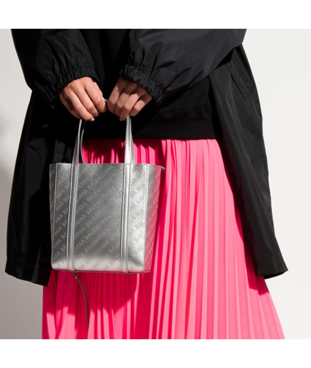 BALENCIAGA Серебряная сумка через плечо, фото 5