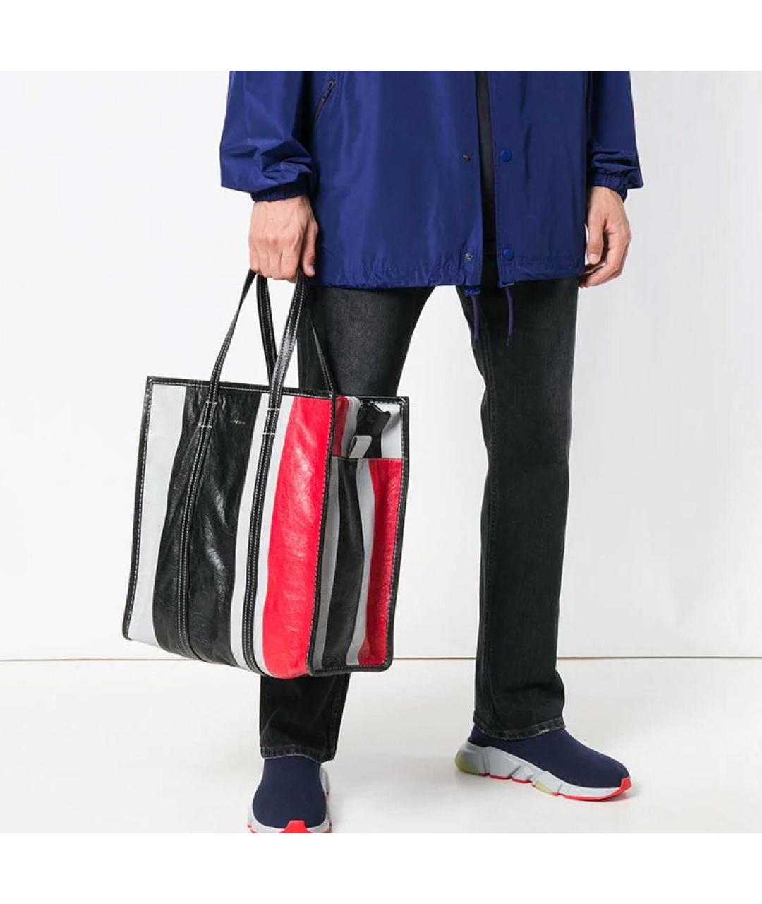 BALENCIAGA Черная кожаная сумка на плечо, фото 5