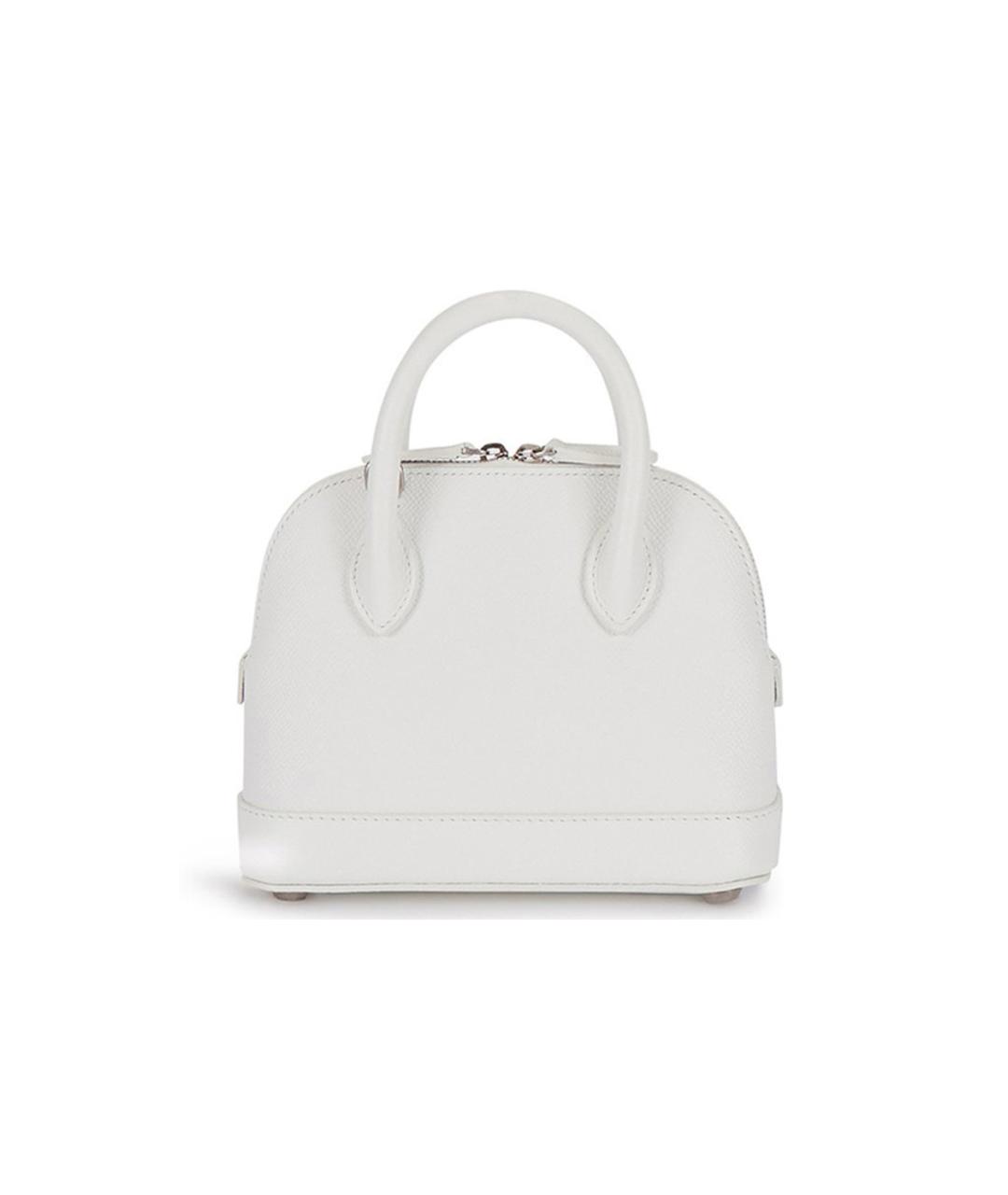 BALENCIAGA Белая кожаная сумка через плечо, фото 2