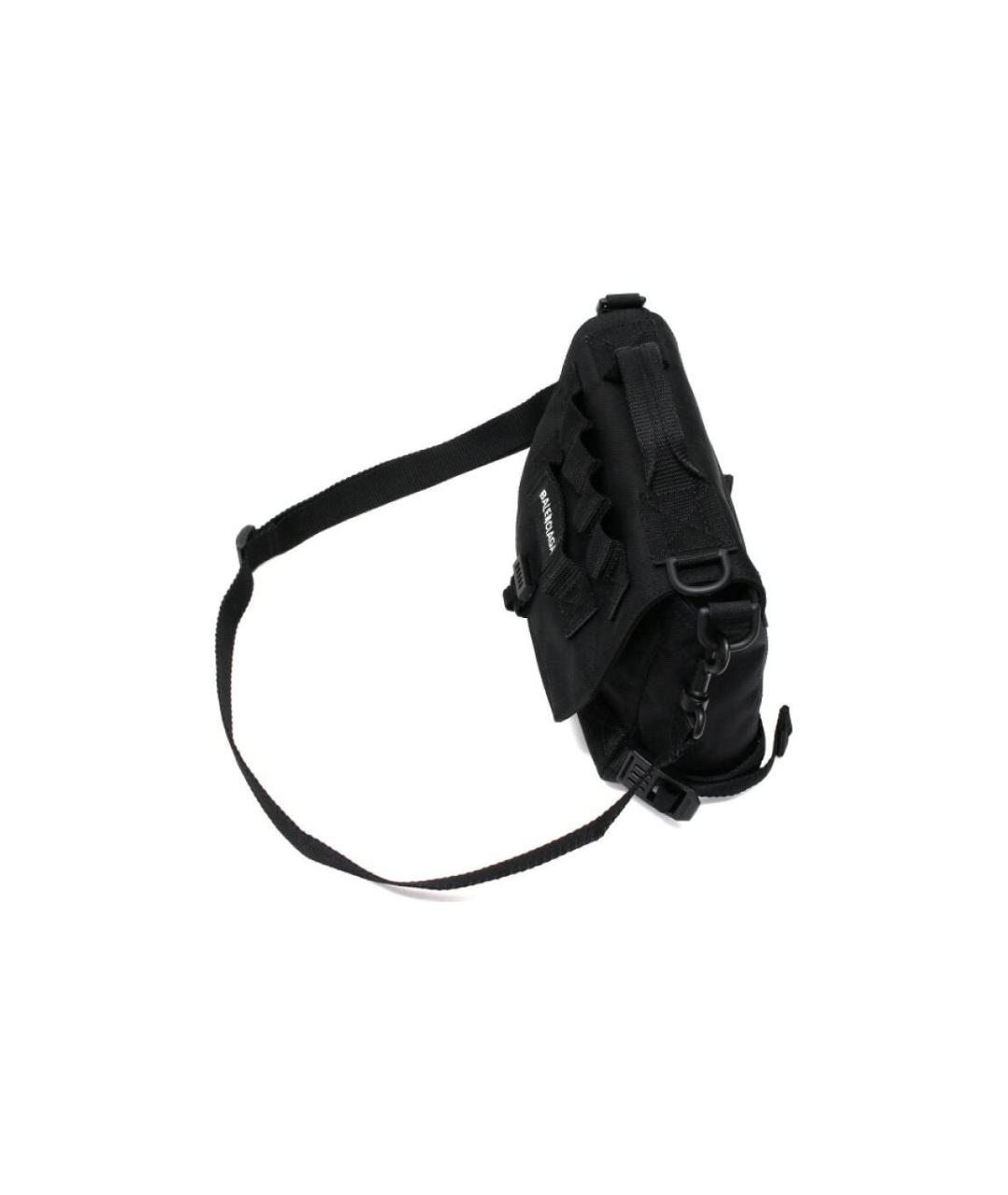 BALENCIAGA Черная тканевая сумка на плечо, фото 5