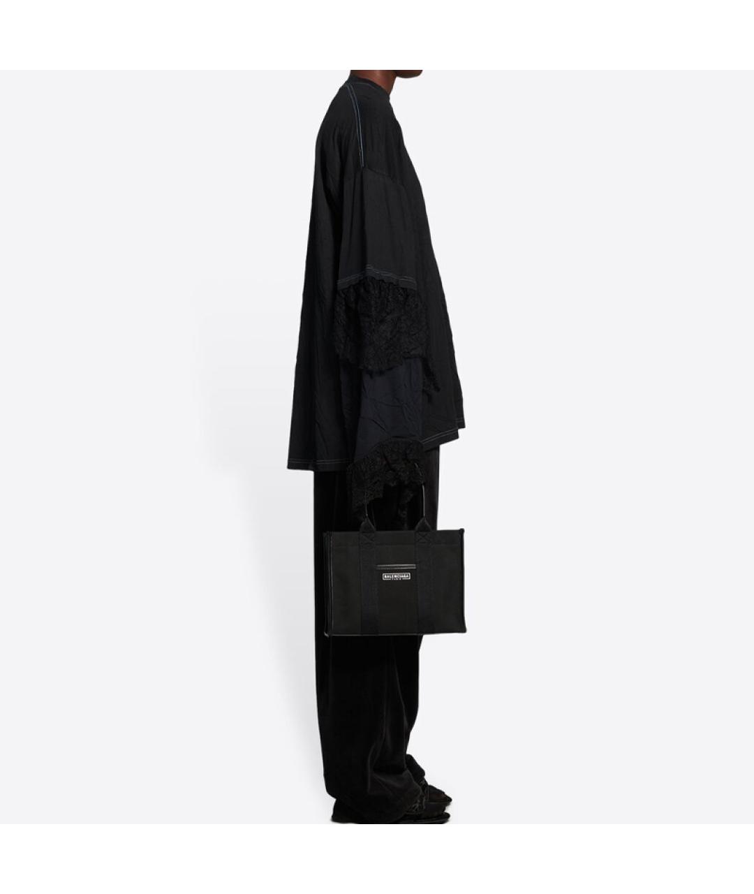 BALENCIAGA Черная кожаная сумка через плечо, фото 6