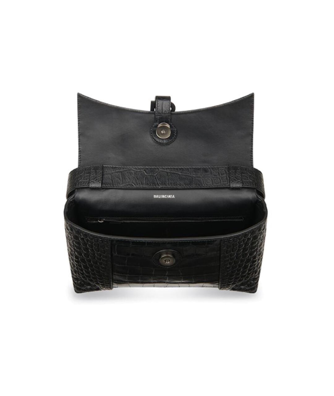 BALENCIAGA Черная кожаная сумка через плечо, фото 5