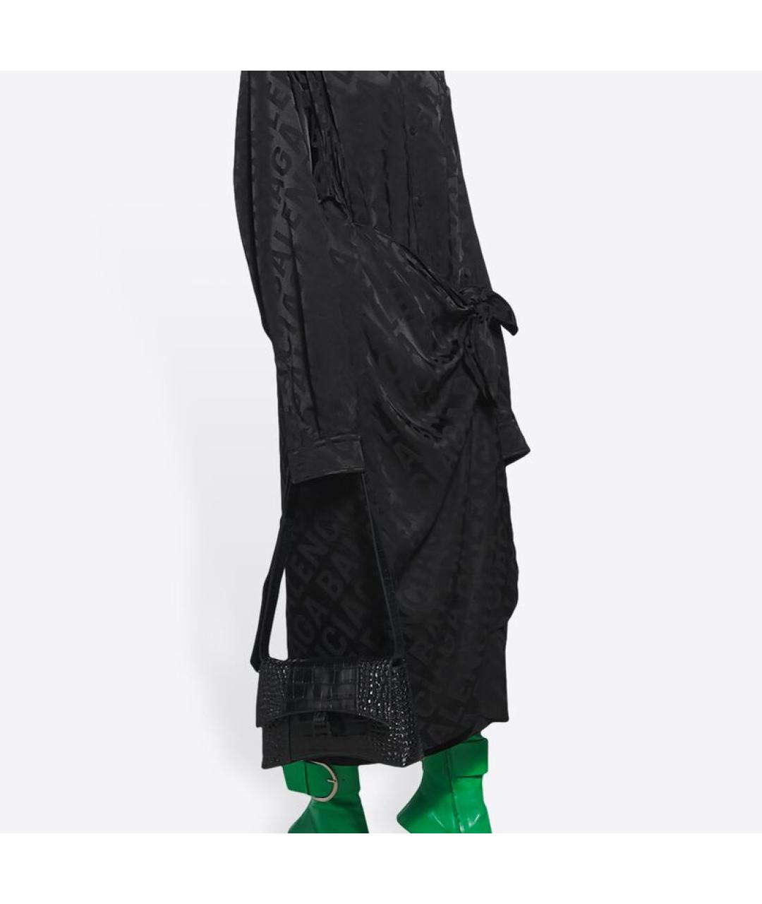 BALENCIAGA Черная кожаная сумка через плечо, фото 6