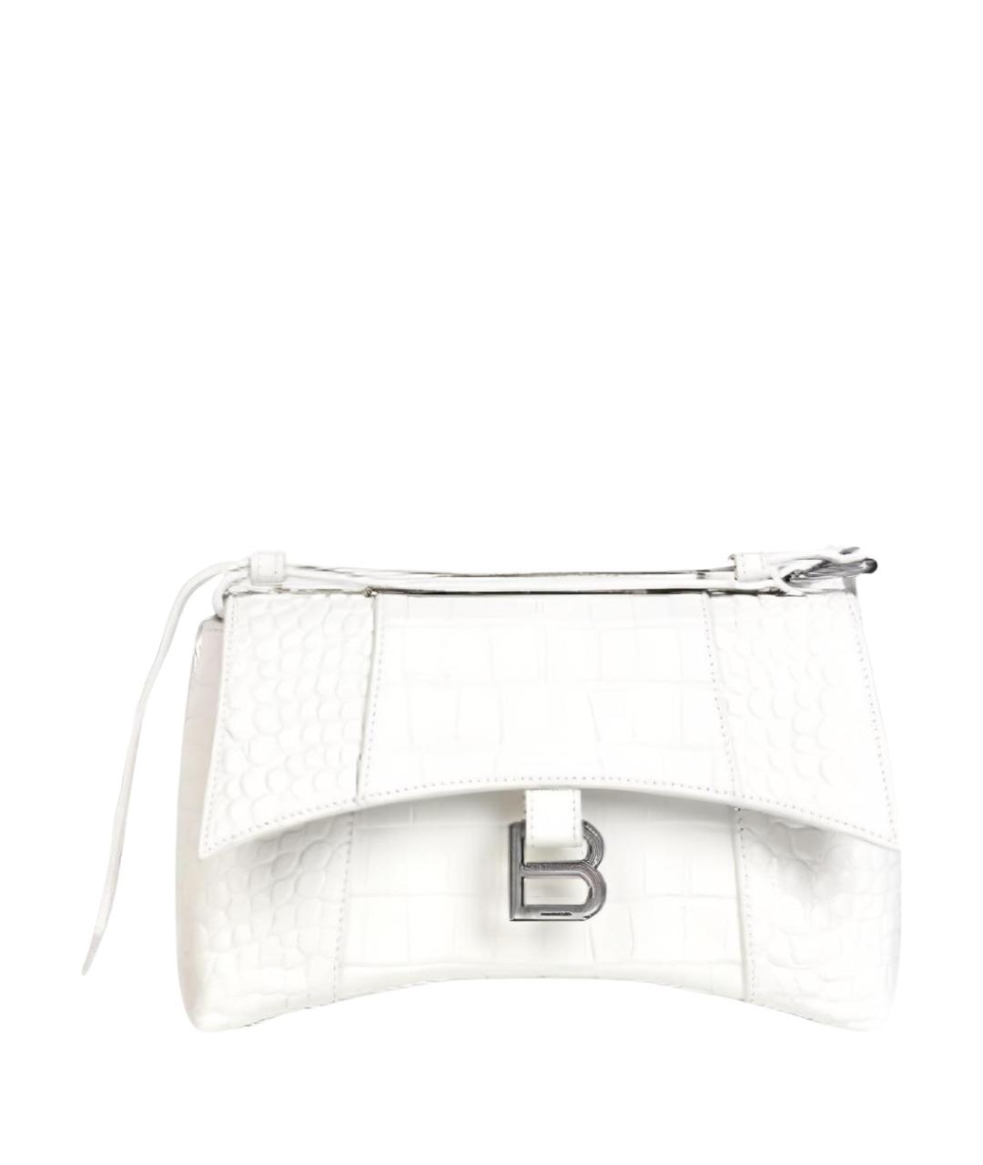 BALENCIAGA Белая кожаная сумка через плечо, фото 1