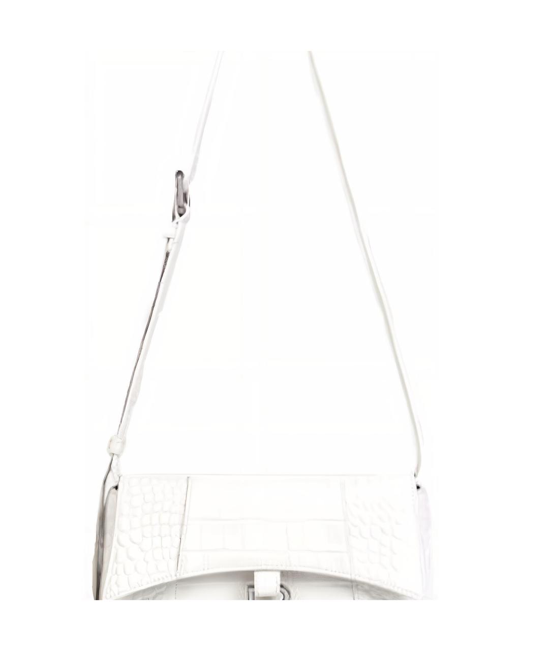 BALENCIAGA Белая кожаная сумка через плечо, фото 7