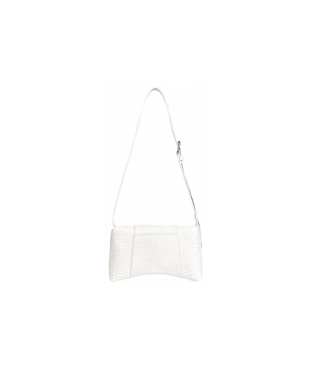 BALENCIAGA Белая кожаная сумка через плечо, фото 3
