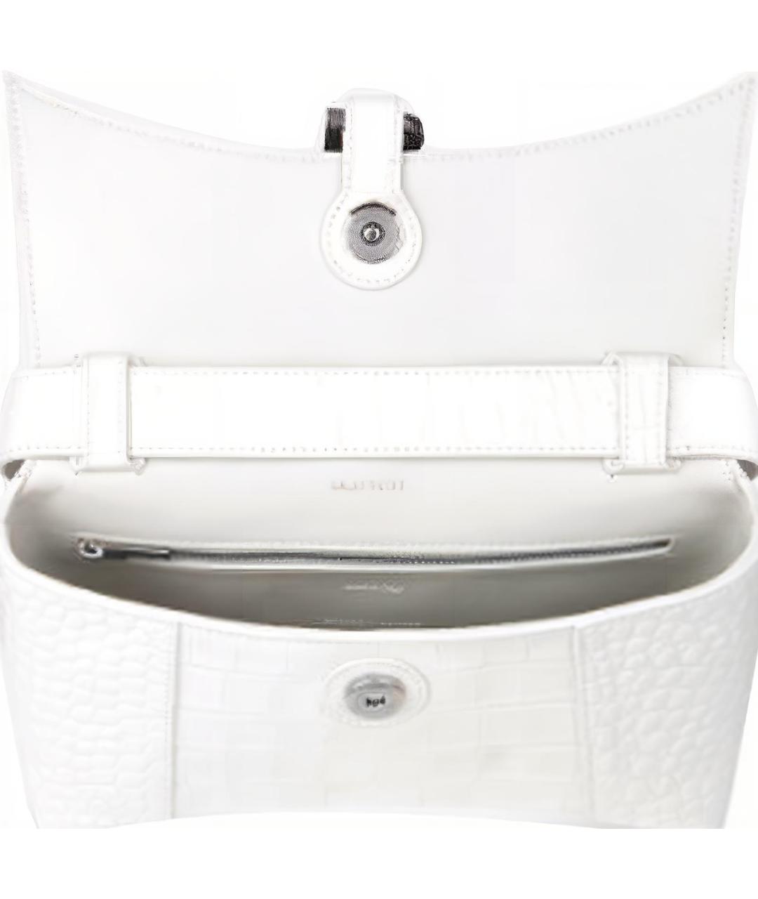 BALENCIAGA Белая кожаная сумка через плечо, фото 6