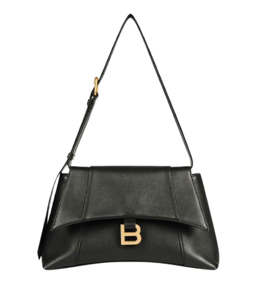 BALENCIAGA Черная кожаная сумка через плечо, фото 1