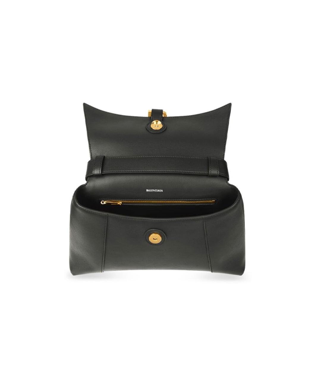 BALENCIAGA Черная кожаная сумка через плечо, фото 5