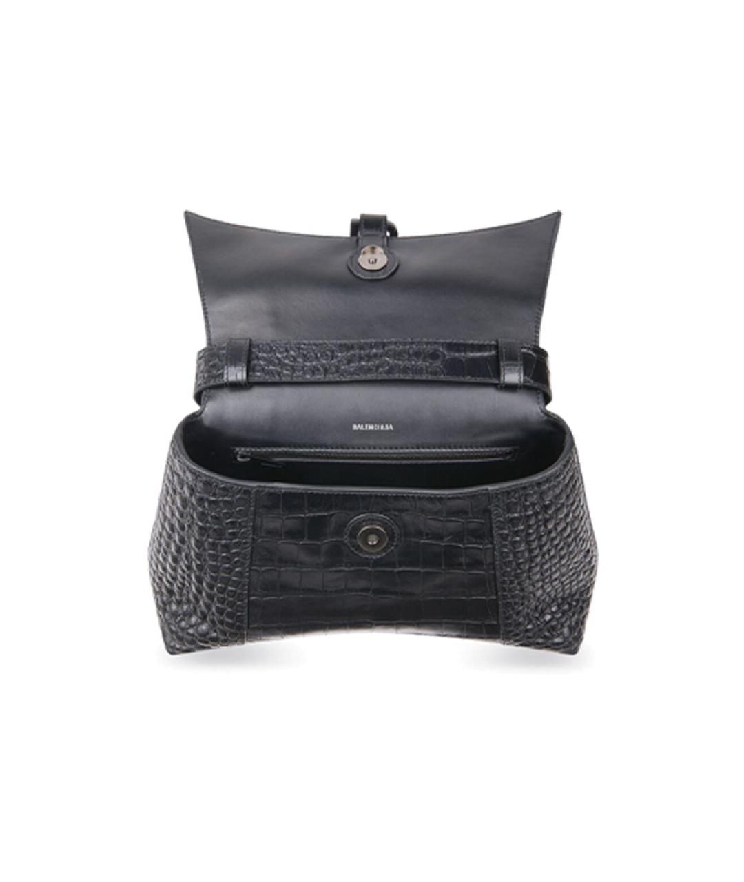 BALENCIAGA Черная сумка через плечо из экзотической кожи, фото 5