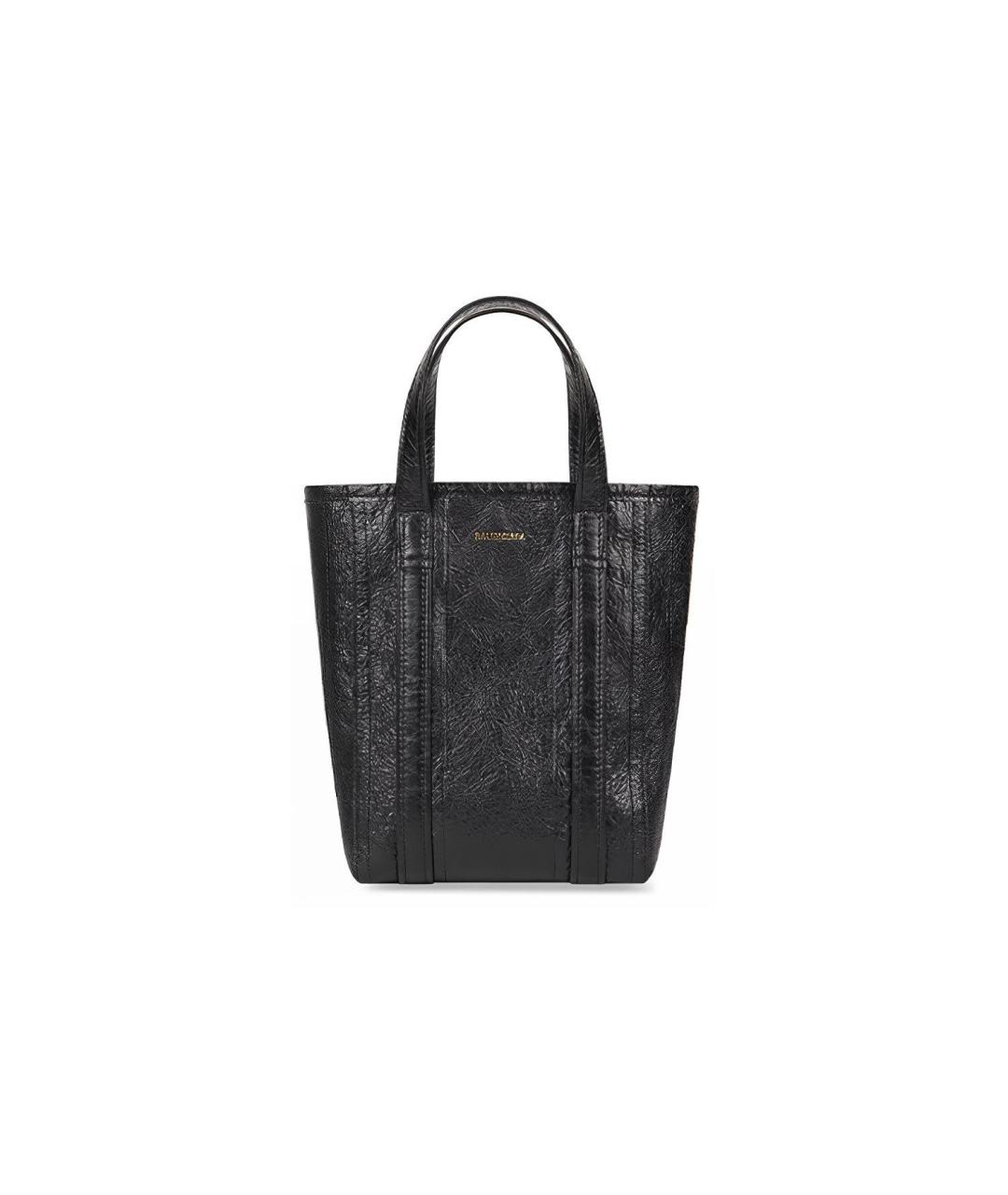 BALENCIAGA Черная кожаная сумка через плечо, фото 7