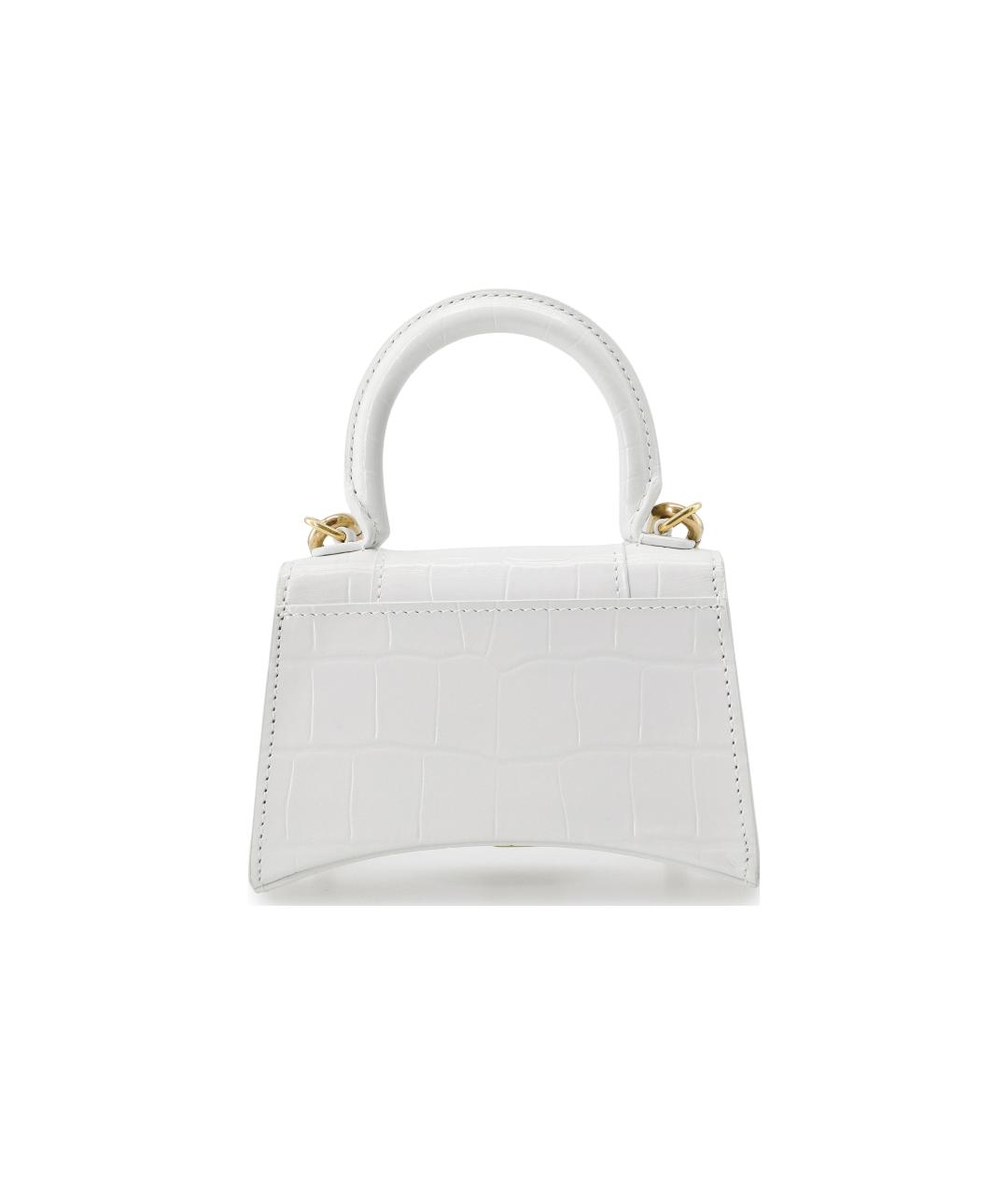 BALENCIAGA Белая кожаная сумка через плечо, фото 3