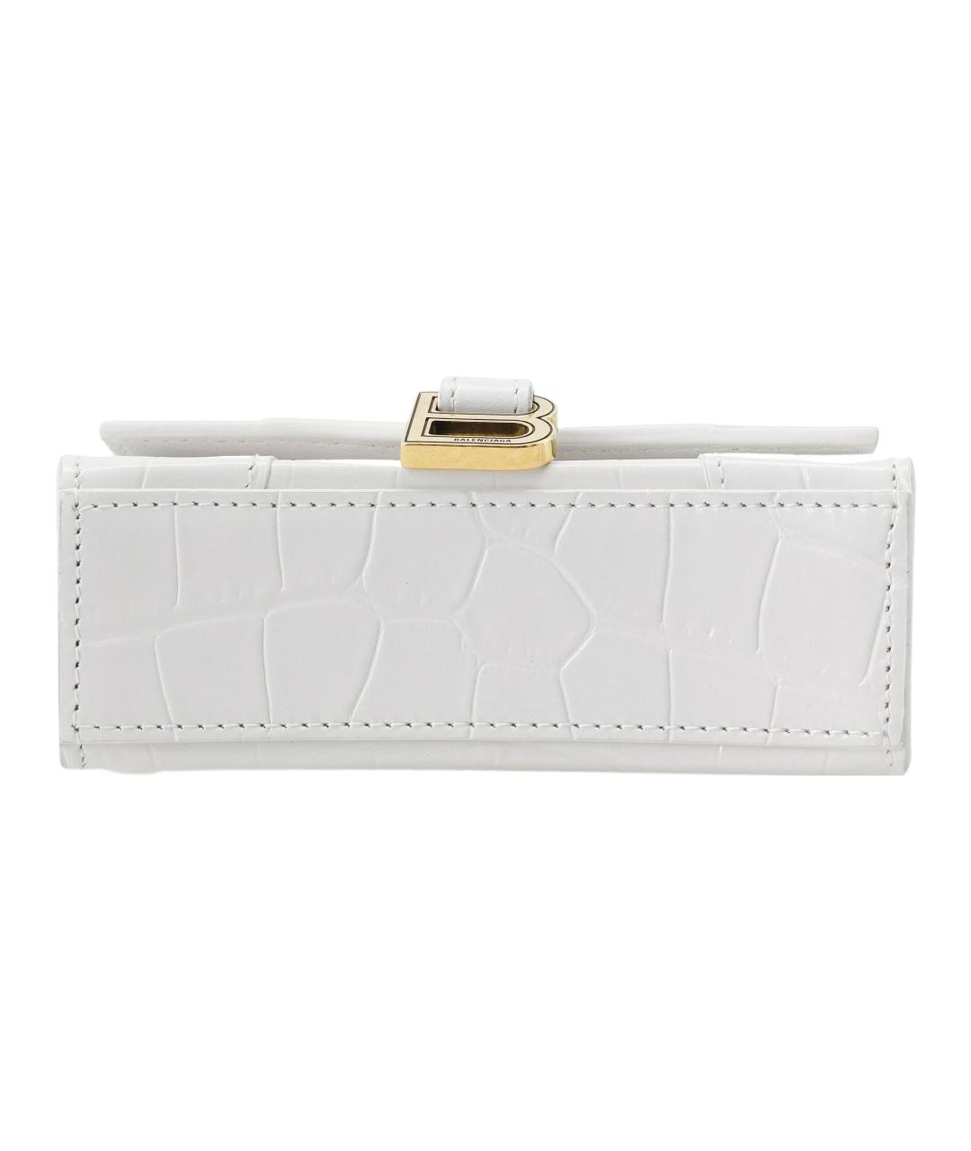 BALENCIAGA Белая кожаная сумка через плечо, фото 4