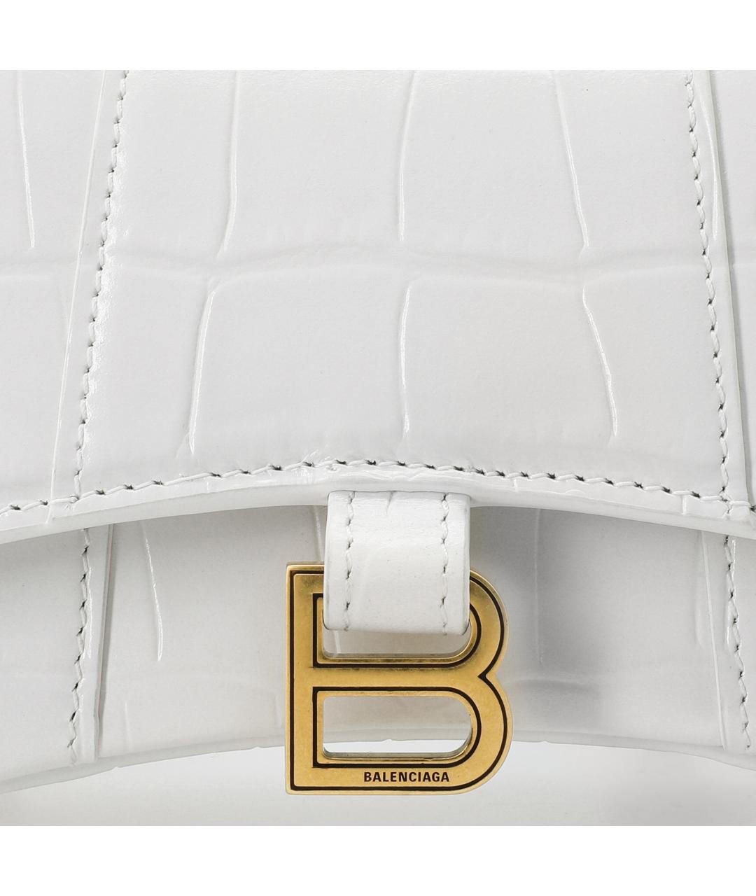 BALENCIAGA Белая кожаная сумка через плечо, фото 5