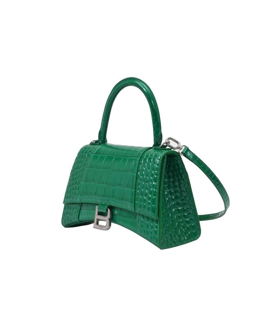 BALENCIAGA Зеленая кожаная сумка через плечо, фото 2