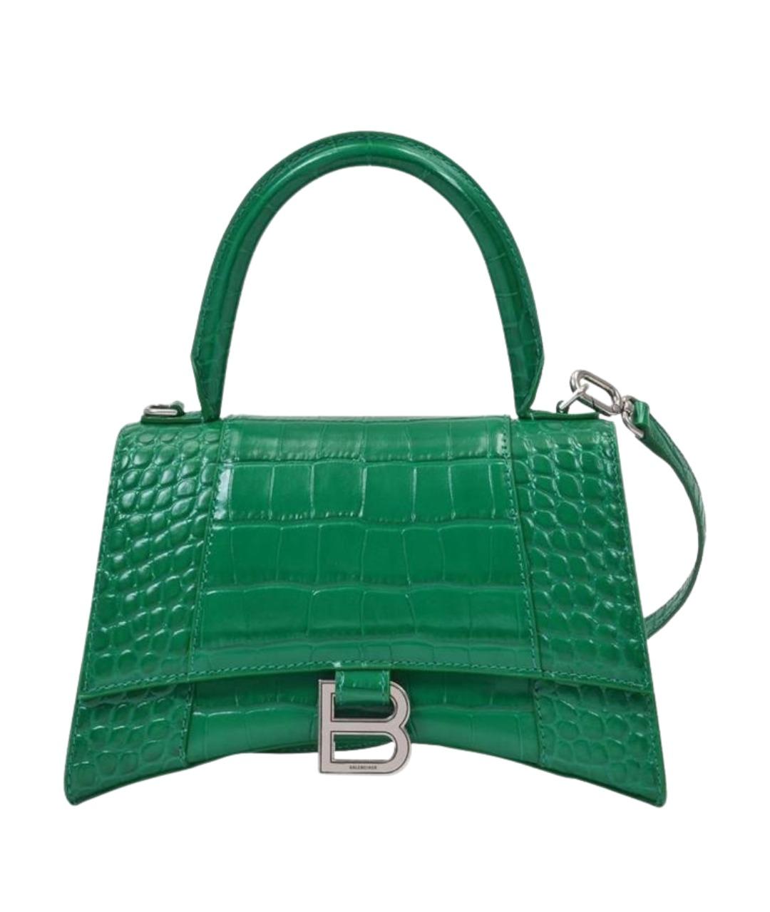 BALENCIAGA Зеленая кожаная сумка через плечо, фото 1