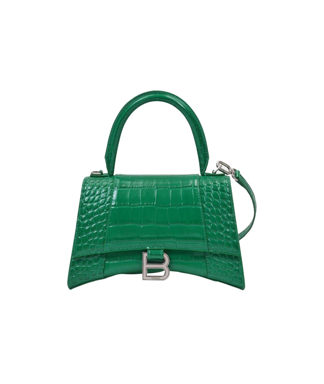 BALENCIAGA Зеленая кожаная сумка через плечо, фото 5