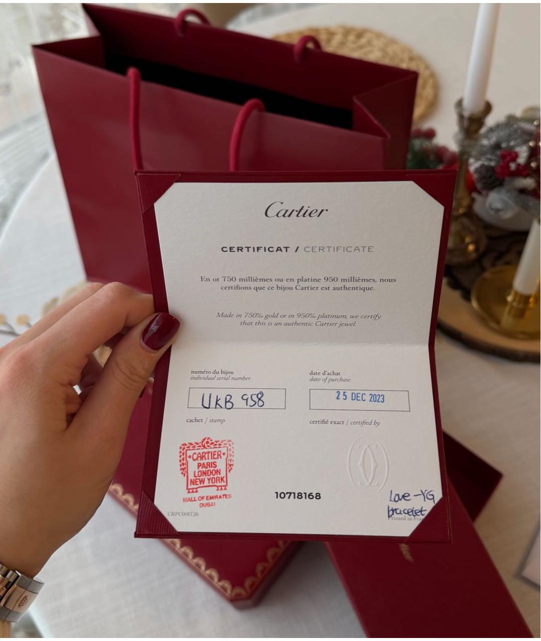 CARTIER Золотой браслет из желтого золота, фото 7